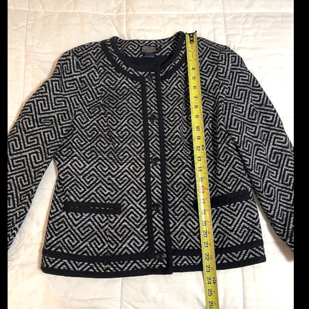 Pendleton Blazer Jacket Womens 14 Multi Geometric… - image 2